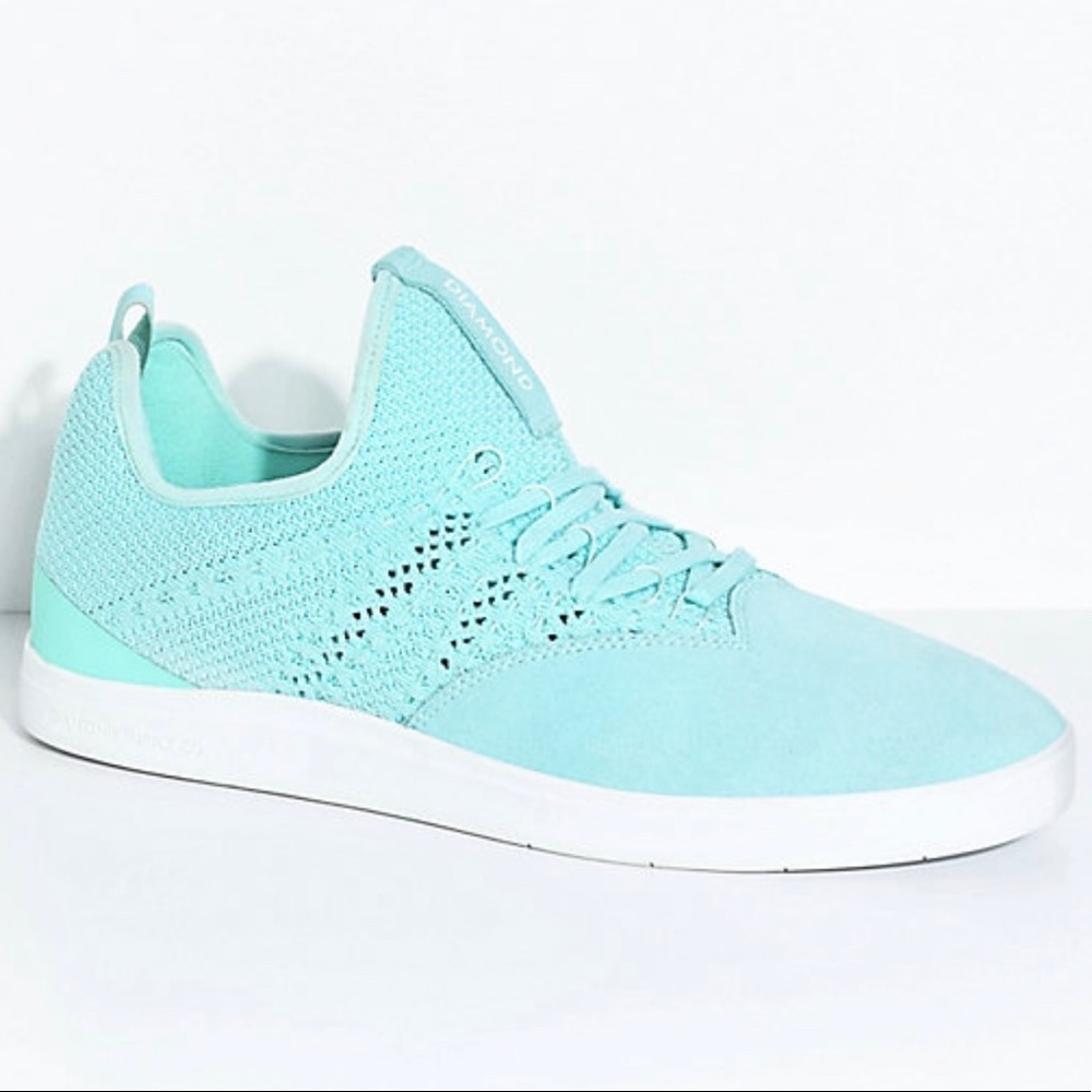 Diamond Supply Co. Blue Knit & Suede SZ10.5